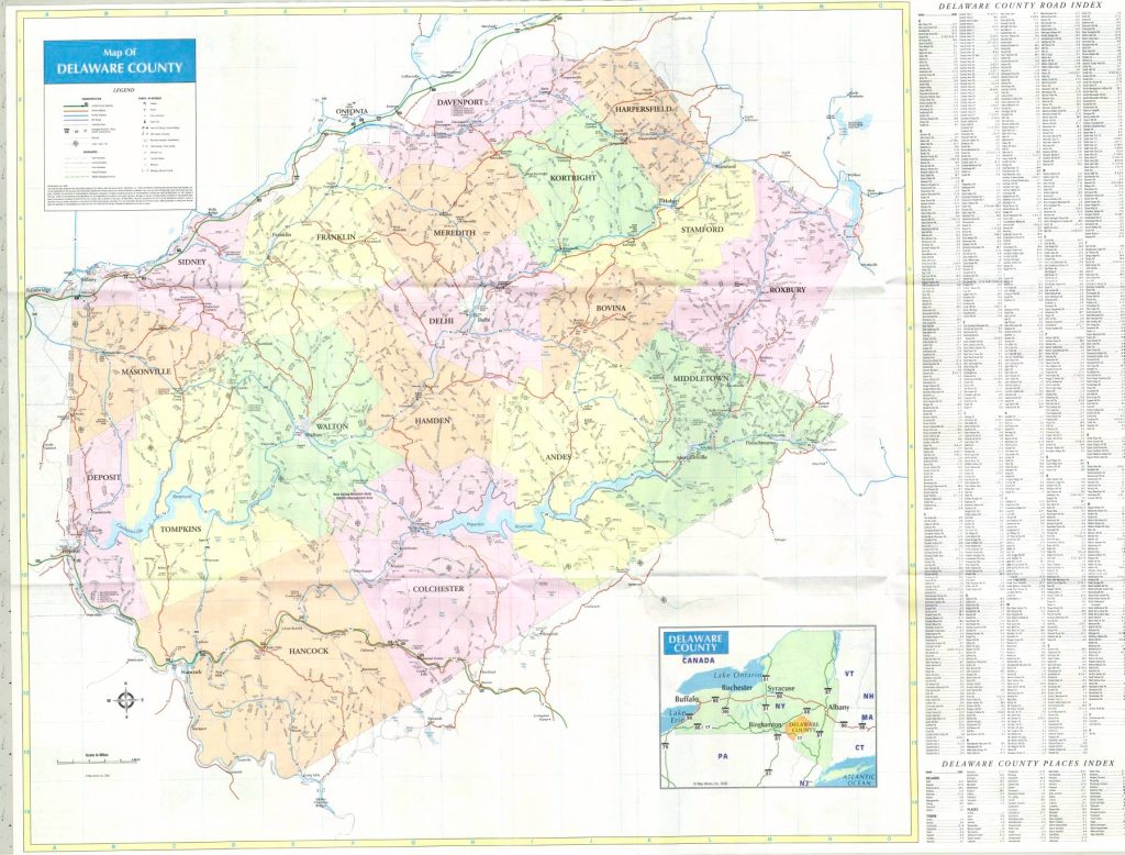 Map of Delaware County