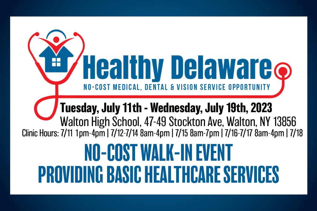 Postcard image of Healthy Delaware quick facts.