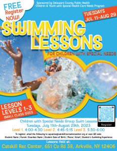 Swimming lessons flier